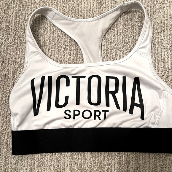 SMALL VICTORIA SECRET SPORT BRA (white and black) - Picture 1 of 4